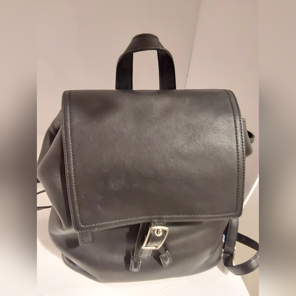 Vintage COACH Legacy Handcrafted Leather Black Backpack - Picture 5 of 12